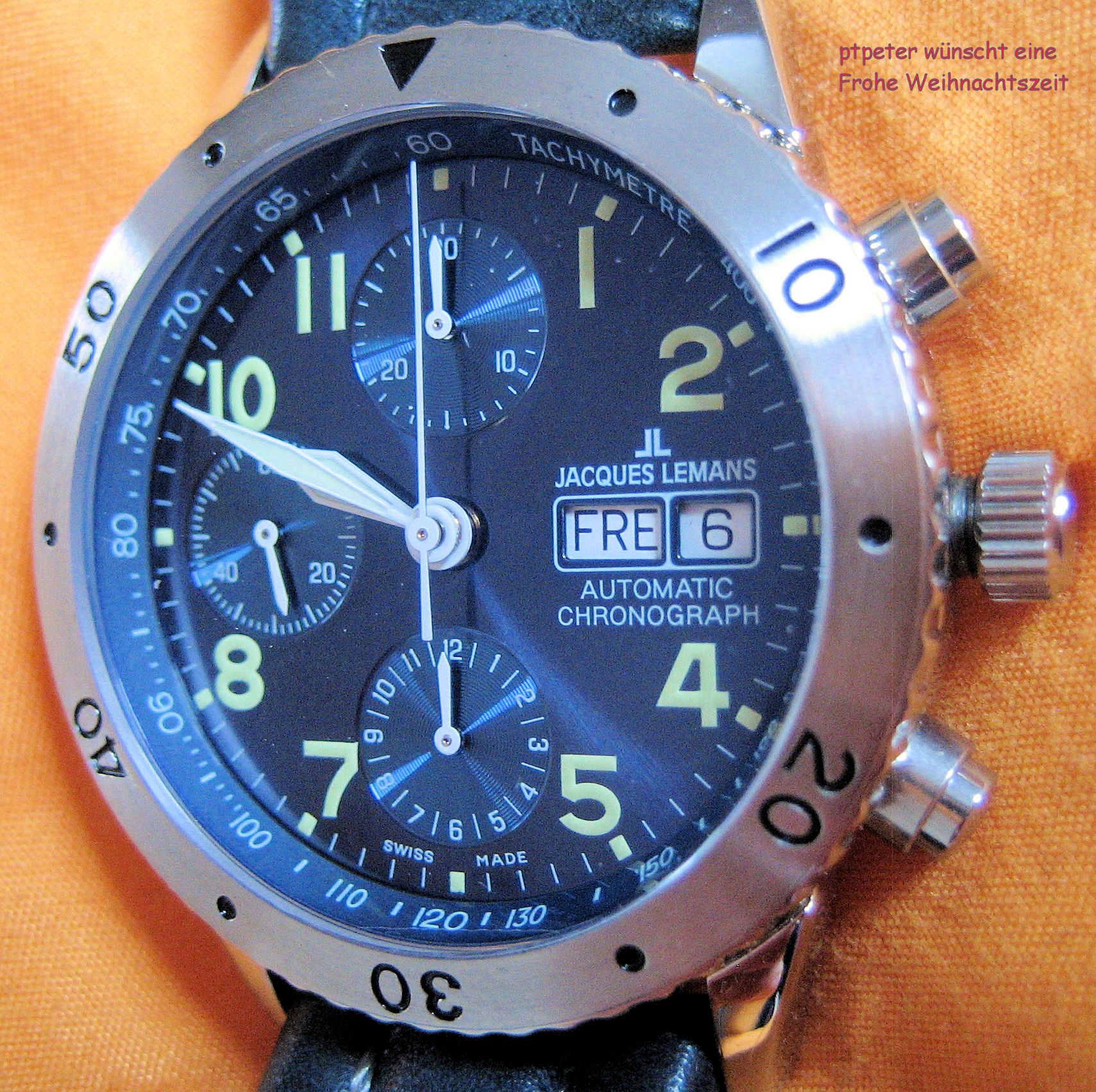 Jacques Lemans 1 789TL162.6 ETA Valjoux 7750 Automatic Swiss Made