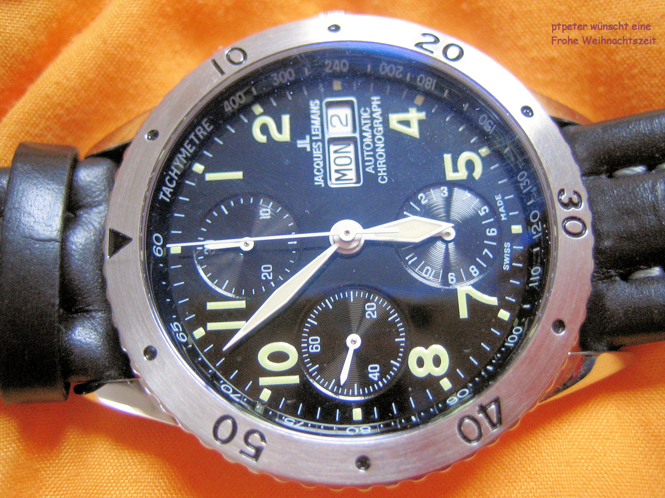 Jacques Lemans 1 789TL162 ETA Valjoux 7750 Automatic Swiss Made Racing